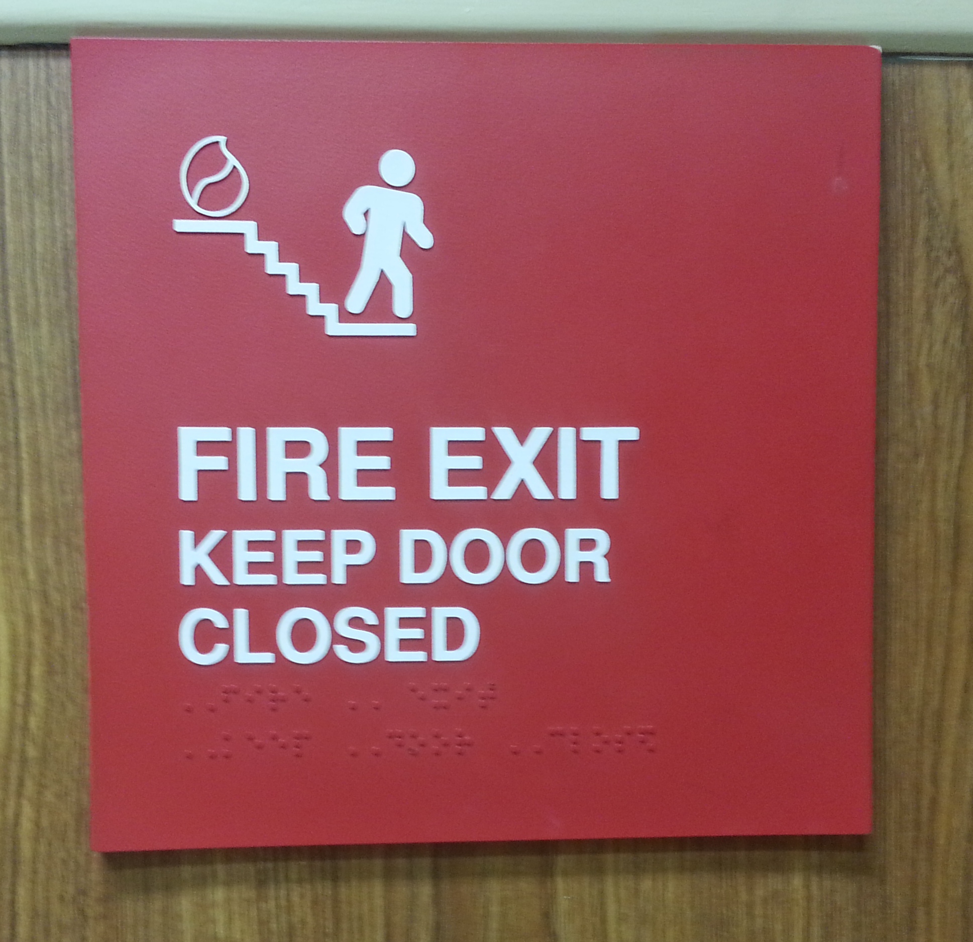 <---
FIRE EXIT / KEEP DOOR CLOSED